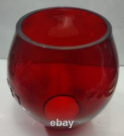 Antique LS&MS Ry Red Glass Railroad Lantern Globe Lake Shore Michigan Southern