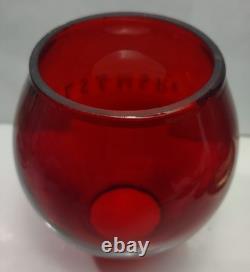 Antique LS&MS Ry Red Glass Railroad Lantern Globe Lake Shore Michigan Southern