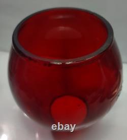 Antique LS&MS Ry Red Glass Railroad Lantern Globe Lake Shore Michigan Southern