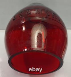 Antique LS&MS Ry Red Glass Railroad Lantern Globe Lake Shore Michigan Southern