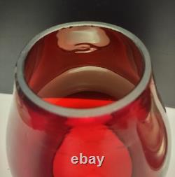 Antique LS&MS Ry Red Glass Railroad Lantern Globe Lake Shore Michigan Southern