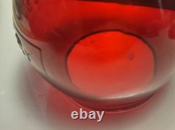 Antique LS&MS Ry Red Glass Railroad Lantern Globe Lake Shore Michigan Southern