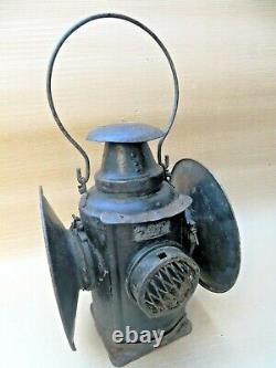 Antique Lantern 4 Way Railroad Signal Lamp Railway History Irs Sa 5702 Bombay