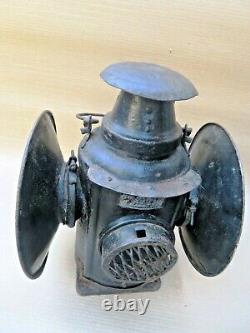 Antique Lantern 4 Way Railroad Signal Lamp Railway History Irs Sa 5702 Bombay