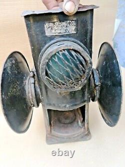 Antique Lantern 4 Way Railroad Signal Lamp Railway History Irs Sa 5702 Bombay