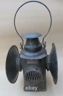 Antique Lantern 4 Way Railroad Signal Lamp Railway History Irs Sa 5702 Bombay