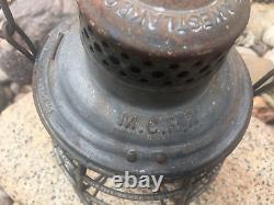 Antique MICHIGAN CENTRAL RAILROAD Lantern Adlake Adams Westlake Clear Globe MCRR