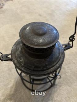 Antique MICHIGAN CENTRAL RAILROAD(M. C. R. R.) Adams-Westlake LANTERN Macbeth Globe