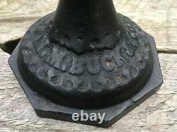 Antique MM Buck Co. Railroad Depot Cast Iron Desk Top Oil Lamp
