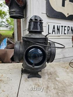Antique Milwaukee Road Switch Stand Lamp CM&StP Railroad Lantern Railway Light