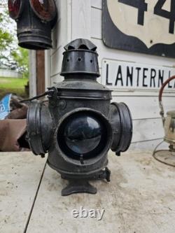 Antique Milwaukee Road Switch Stand Lamp CM&StP Railroad Lantern Railway Light