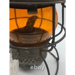 Antique NKP Kero Lantern Amber/ orange Globe Railroad Lantern