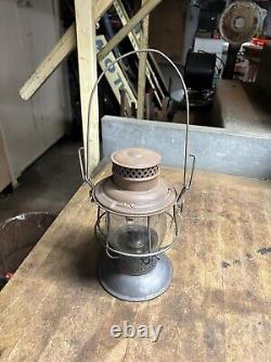 Antique Old Rare Adams & Westlake Adlake USA Railroad RR Oil Lantern Bell Bottom