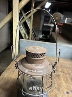 Antique Old Rare Adams & Westlake Adlake USA Railroad RR Oil Lantern Bell Bottom