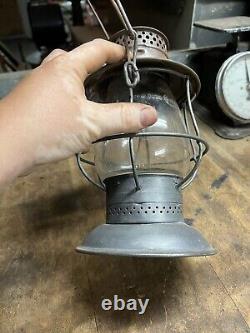 Antique Old Rare Adams & Westlake Adlake USA Railroad RR Oil Lantern Bell Bottom