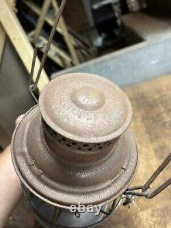 Antique Old Rare Adams & Westlake Adlake USA Railroad RR Oil Lantern Bell Bottom