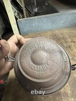 Antique Old Rare Adams & Westlake Adlake USA Railroad RR Oil Lantern Bell Bottom