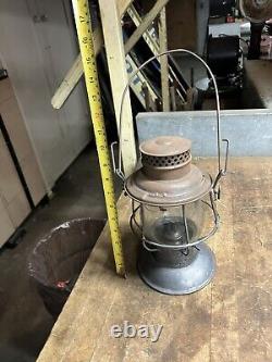 Antique Old Rare Adams & Westlake Adlake USA Railroad RR Oil Lantern Bell Bottom