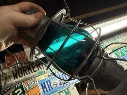 Antique Old Rare Rayo No 39 WB Railroad RR Oil Lantern Lamp Green Teal Globe USA