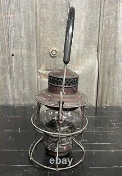 Antique Original Adams & Westlake Railroad Brakeman Lantern Lamp Pennsylvania RR