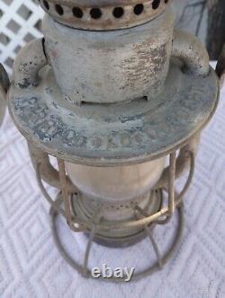 Antique P&RRY Co. LO. CO. Dept. Railroad Lantern. Etched Globe