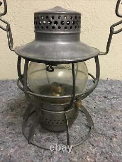 Antique PRR Pennsylvania Railroad lantern-By Dressel-Kopp Clear Globe