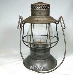 Antique PRR Railroad Lantern Adams & Westlake Co. ADLAKE Squat Bell Bottom