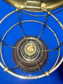 Antique PULLMAN Conductor Railroad Lantern Adams & W Cobalt Blue Corning Globe