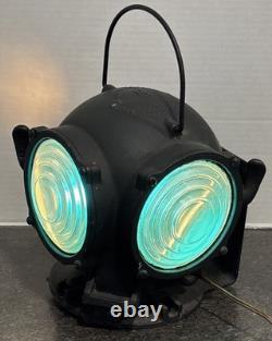 Antique PYLE NATIONAL Railroad Locomotive Train Classification Lamp WORKS Antique PYLE NATIONAL Railroad Locomotive Train Classification Lamp WORKS