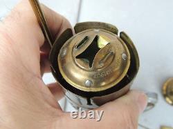 Antique Pair 1907 Railroad Candle Lamps withGlass Wall Mounted with Smoke Shield