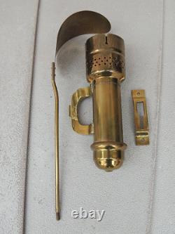 Antique Pair 1907 Railroad Candle Lamps withGlass Wall Mounted with Smoke Shield