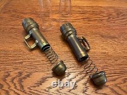 Antique Pair Brass Railroad Caboose Wall Sconce Lamps Pat 9-10-1907