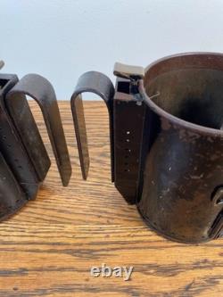 Antique Pair Of Railway Carriage Signal Lamps Handlamps Lanterns Gwr Br