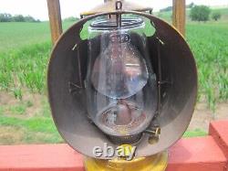 Antique Pennsylvania Railroad PRR Yellow Dietz Acme Inspector Lamp Lantern Globe