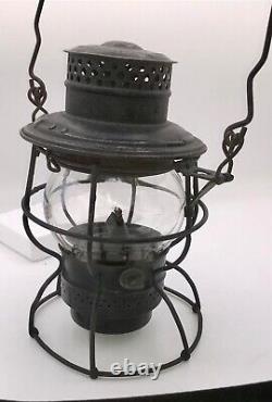 Antique Pere Marquette Railway Adam's #250 Kerosene Lantern, Globe Has C&O