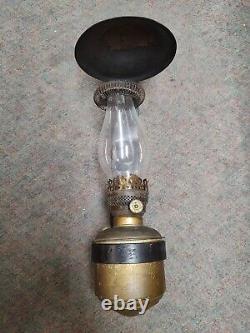 Antique Plume & Atwood Railroad Train Car Wall Mount Oil Lamp Lantern