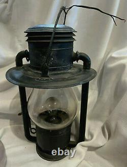 Antique Pre 1900s SG & L Co Tube Railroad Lantern Hardwired With Extra Dietz Globe
