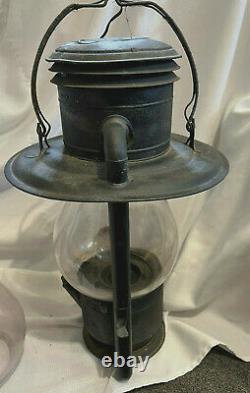 Antique Pre 1900s SG & L Co Tube Railroad Lantern Hardwired With Extra Dietz Globe