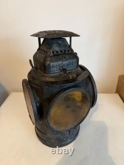 Antique Pre-1927 Adlake Non-Sweating Railroad Signal Lantern For Repair