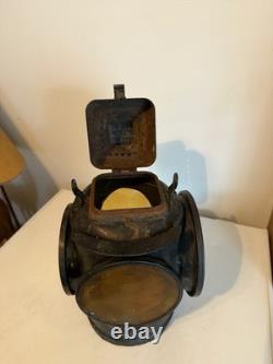 Antique Pre-1927 Adlake Non-Sweating Railroad Signal Lantern For Repair