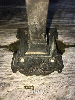 Antique Pullman Railroad Car Cast Brass Wall Sconce Light Fixture with Shades