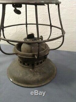 Antique R. E. Dietz New York USA 3 Conductor Railroad Lantern RARE No Globe LOOK