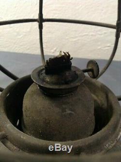 Antique R. E. Dietz New York USA 3 Conductor Railroad Lantern RARE No Globe LOOK