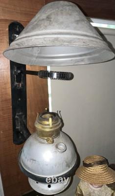 Antique RAILROAD CABOOSE WALL LAMP Lantern Large Center Draft
