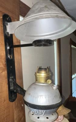 Antique RAILROAD CABOOSE WALL LAMP Lantern Large Center Draft