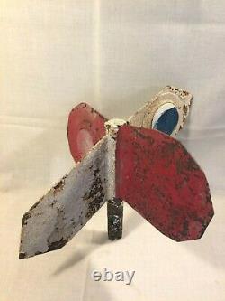 Antique RAILROAD Switch Directional Signal Reflective Cast Iron For Restoring