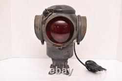 Antique RR Adlake Lamp Lantern 4 Way Railroad Switch Signal Train Vintage Light+