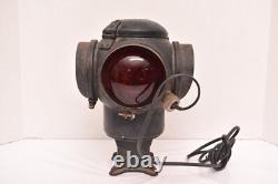 Antique RR Adlake Lamp Lantern 4 Way Railroad Switch Signal Train Vintage Light+