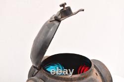 Antique RR Adlake Lamp Lantern 4 Way Railroad Switch Signal Train Vintage Light+
