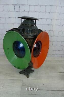 Antique Railroad Adlake Lantern 4 Way Non Sweating Switch Signal Chicago RR